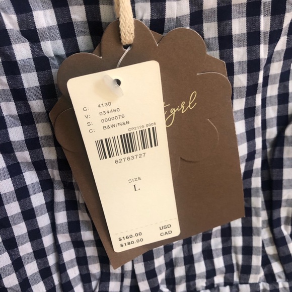 New w Tag: Anthropologie Puff Sleeve Gingham Dress. Size Large - Picture 9 of 11